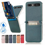 Leather Card Slot Phone Case for Samsung Z Flip 5G