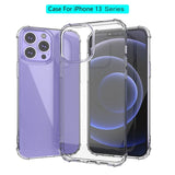 Shockproof Bumper Transparent Silicone Phone Case For iPhone (Multi Options Available)