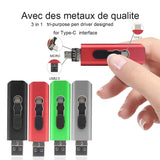 3-in-1 USB Flash Drive USB 2.0 & Type-c & Micro USB 256GB